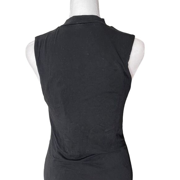 BLQ XS / Small Mock Neck Dress Black Sleeveless Bodycon Mini Revolve - Picture 9 of 10